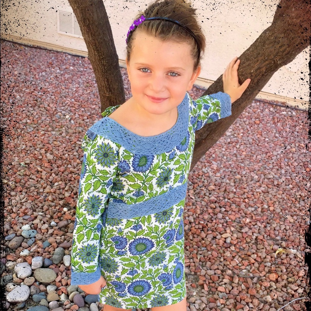 Floral Geometric Tunic Dress